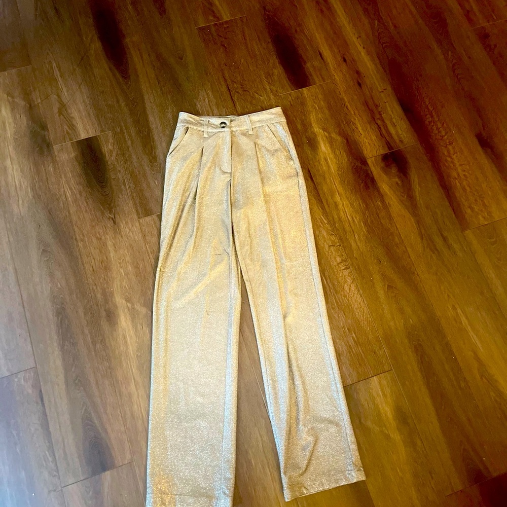 Gold sparkle pants